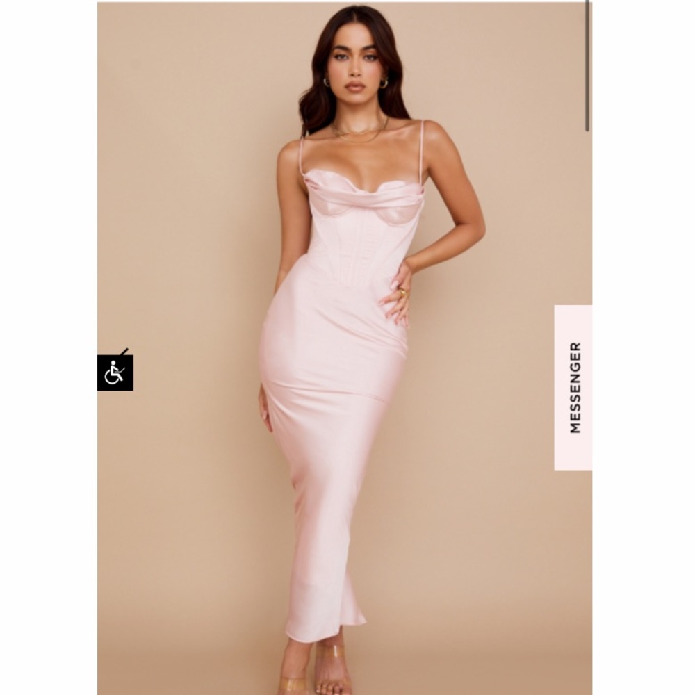 COPY - House of CB Charmaine Blush Corset Maxi Dress